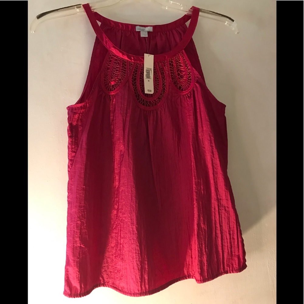 Old Navy, Size M, Fuchsia Crochet Tank Top